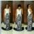 LONGUE ROBE RAILLEE DE NOIR BLANC