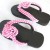 Sandales faites maison de couleur rose