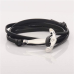  Bracelets En Cuir Noir
