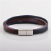  Bracelets En Cuir Noir