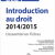 Introduction au droit 2014 2015 Lessentiel en fiches