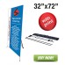 Stand de banniere 32-X-72-moyen-avec vinyle
