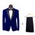  Veste-Costume bleu-rouge Smooking-demi-saison 2 pieces avec Chemise et noeud