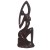 Statuette femme H05cm en bois brut